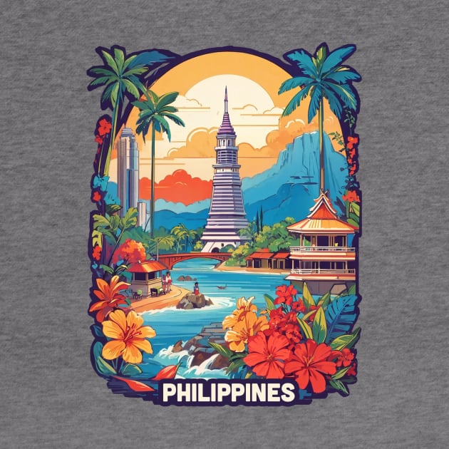 Vintage Travel Philippines Design by huefinder